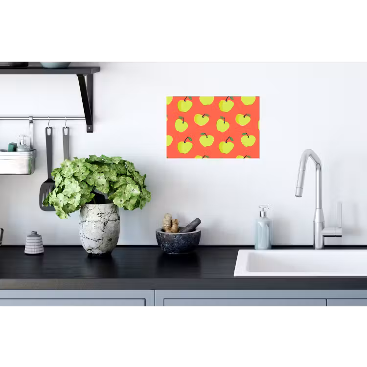 Appels - Modern - Groen Muursticker klein 286 -keuken