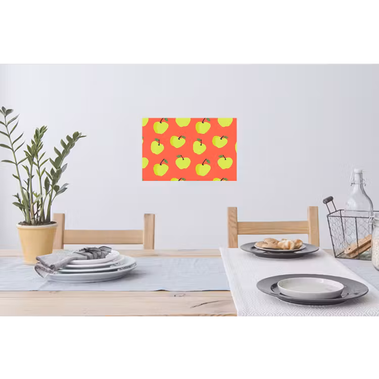 Appels - Modern - Groen Muursticker klein 286 -eettafel