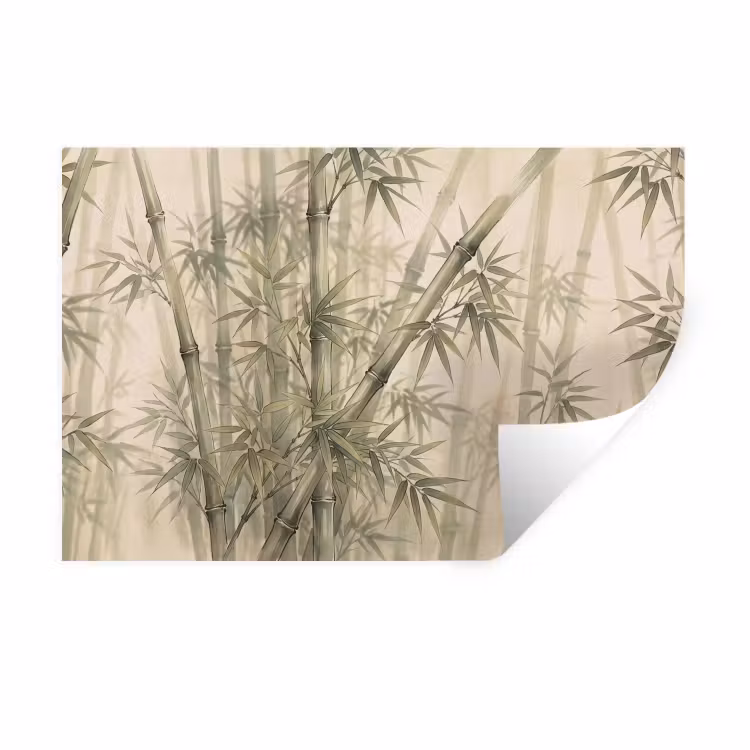 Bamboe - Bladeren - Aziatisch - Groen - Natuur Muursticker klein -3d