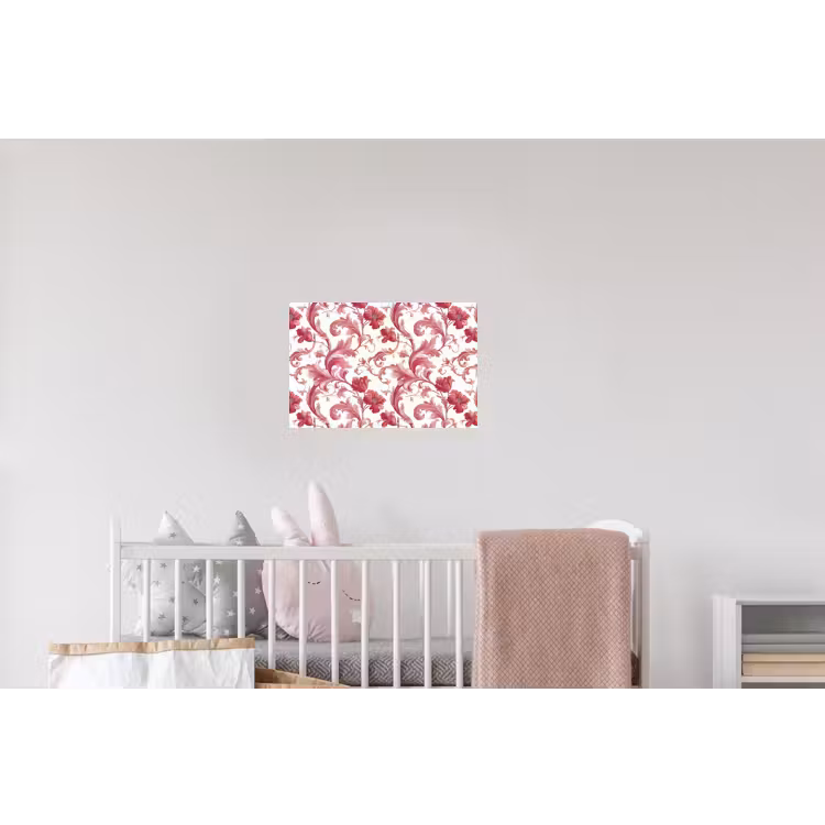 Barok - Patroon - Rood Muursticker klein 286 -kinderkamer