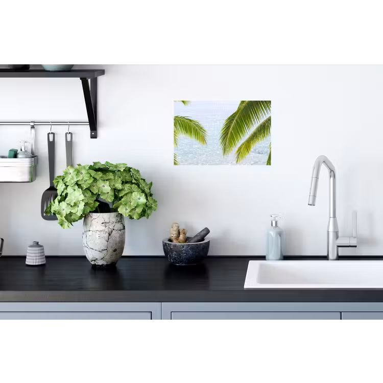 Boom - Bladeren - Water - Tropisch - Groen Muursticker klein -keuken