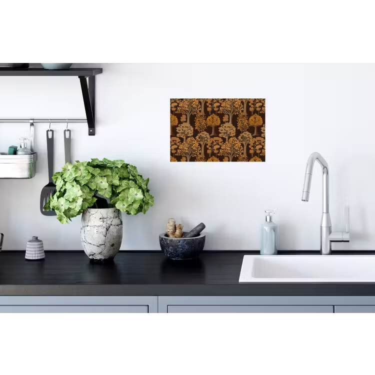 Bomen - Patroon - Bruin Muursticker klein 286 -keuken