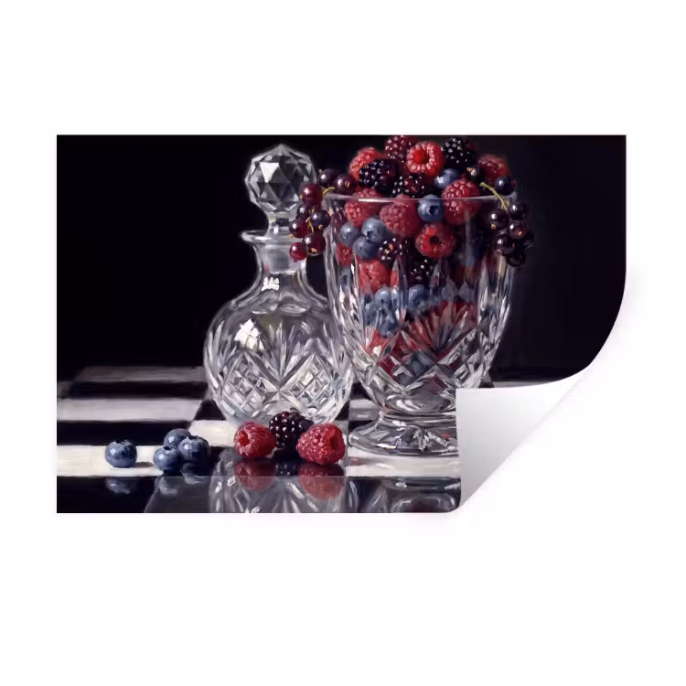 Wandtattoo – Beeren – Kristall – Stillleben - Bessen - Kristal - Stilleven Muursticker klein