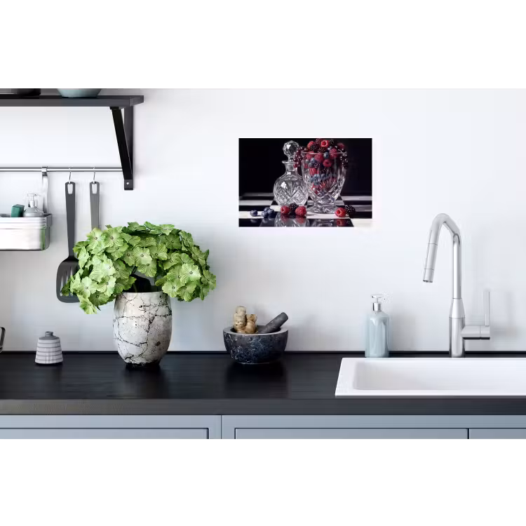 Wandtattoo – Beeren – Kristall – Stillleben - Bessen - Kristal - Stilleven Muursticker klein