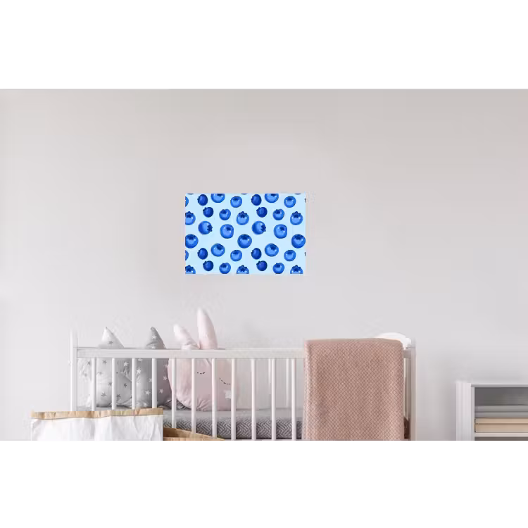 Bessen - Modern - Blauw Muursticker klein 286 -kinderkamer