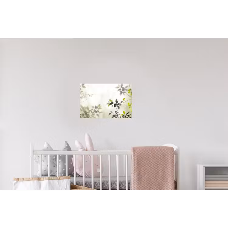 Blad - Schaduw - Natuur - Abstract - Groen Muursticker klein -kinderkamer