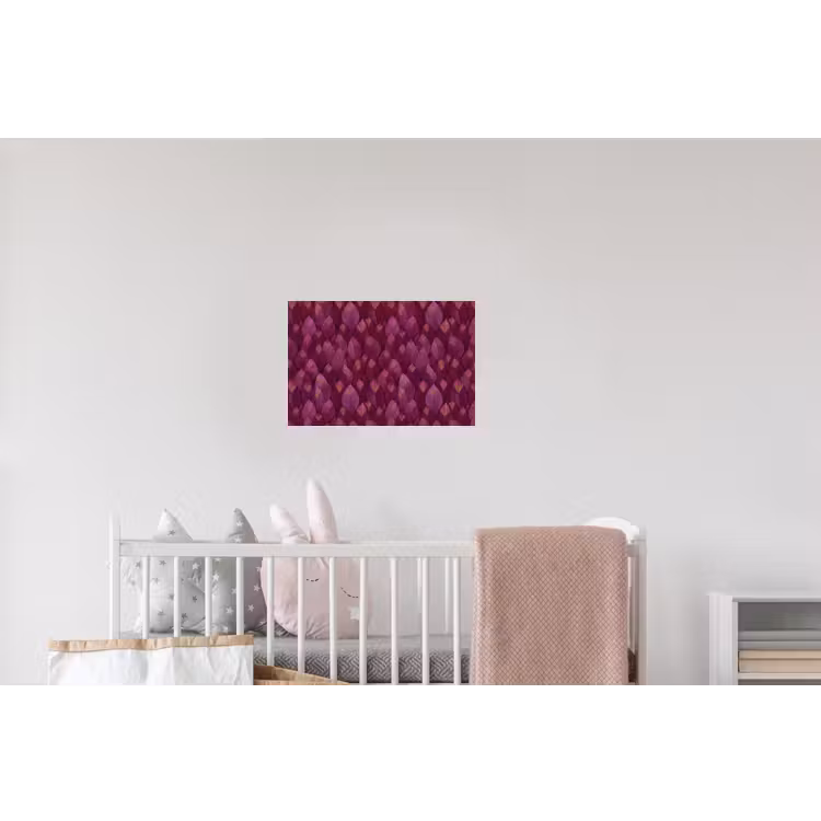 Bladeren - Patroon - Burgundy Muursticker klein 286 -kinderkamer