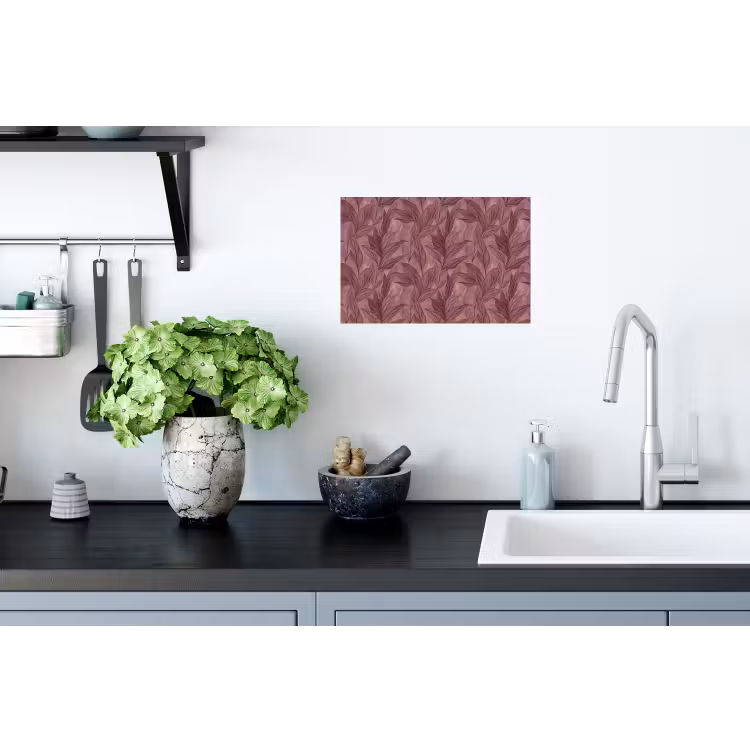Bladeren - Patroon - Paars Muursticker klein 286 -keuken