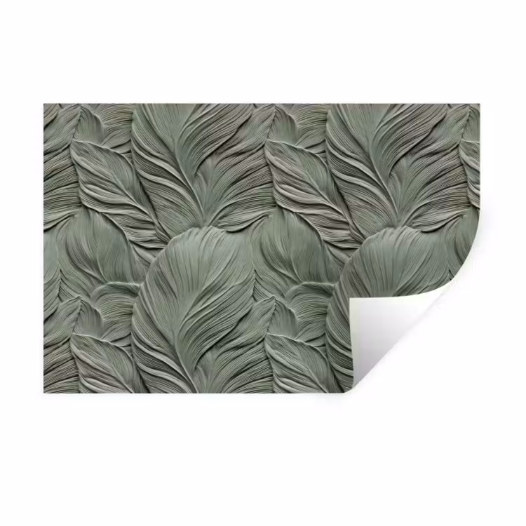 Bladeren - Textuur - Groen Muursticker klein 286 -3d