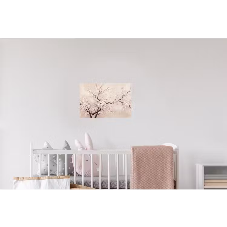 Bloesem - Illustratie - Taupe Muursticker klein -kinderkamer