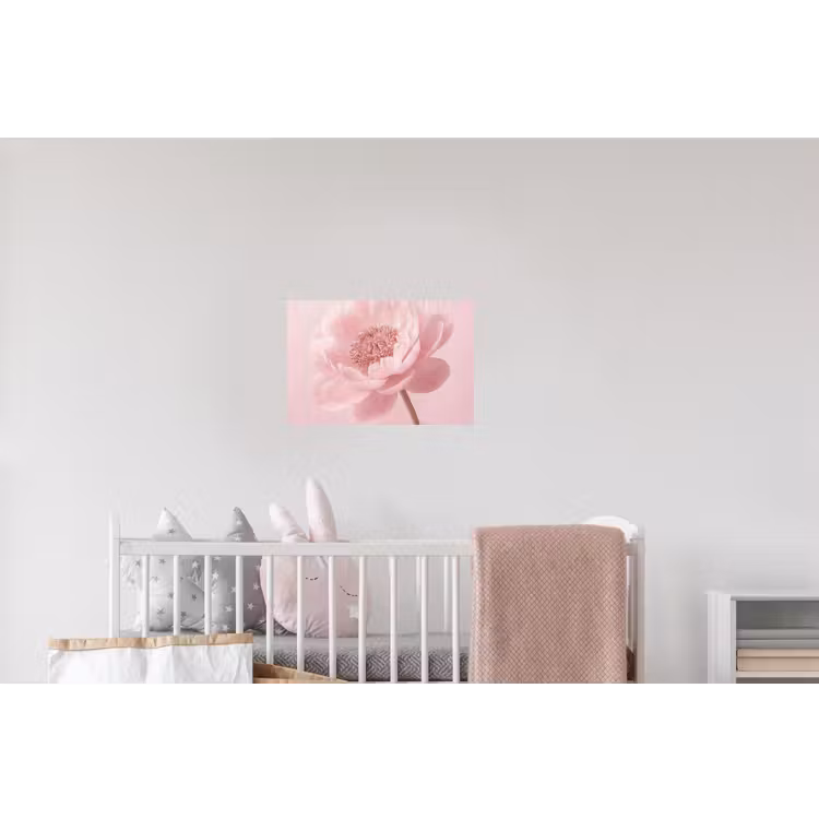 Bloem - Pioenroos - Roze Muursticker klein -kinderkamer