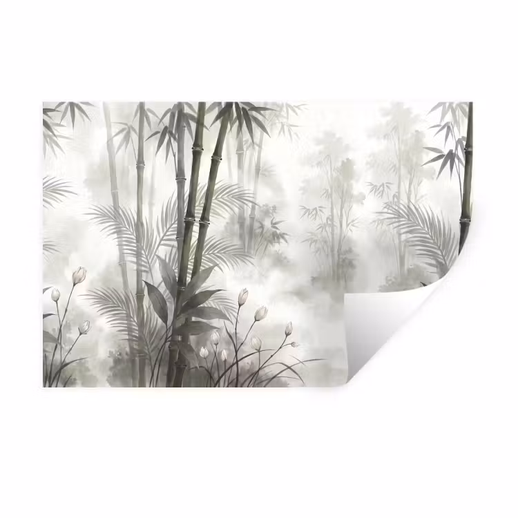 Bloemen - Knop - Tuin - Illustratie - Wit Muursticker klein -3d