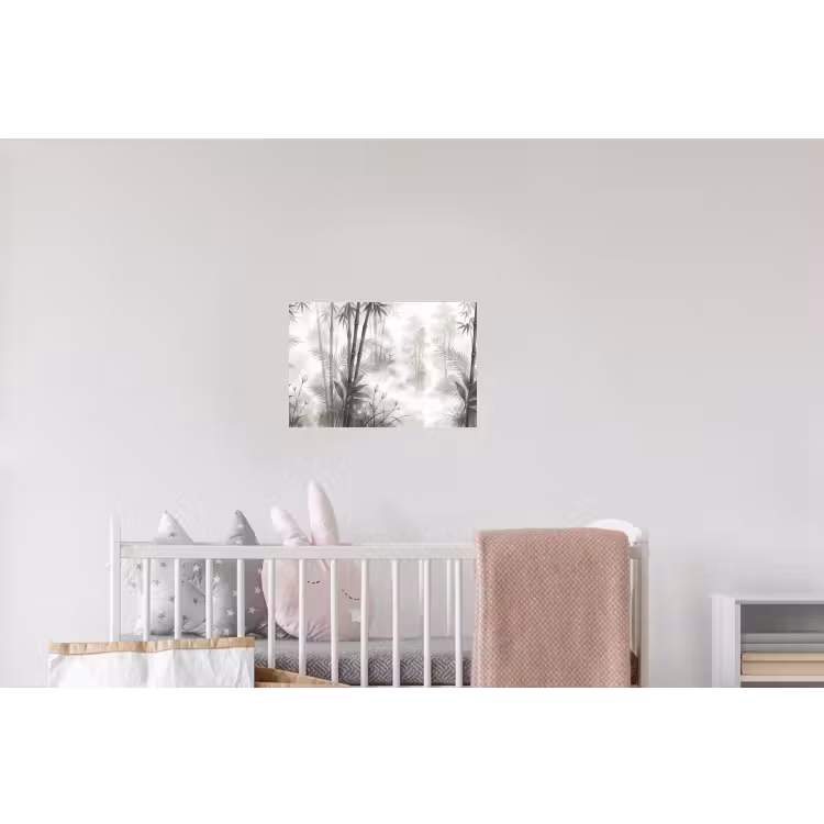 Bloemen - Knop - Tuin - Illustratie - Wit Muursticker klein -kinderkamer