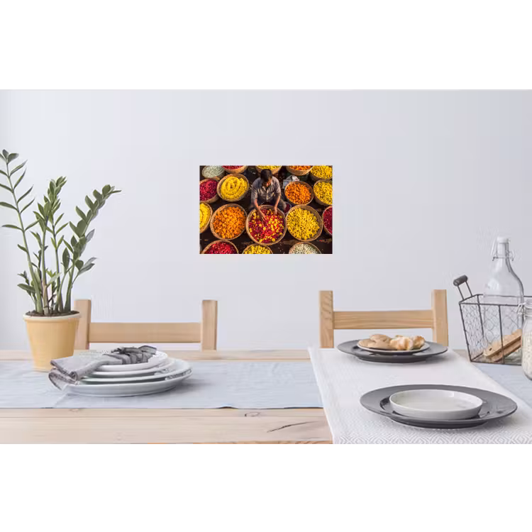 Wandtattoo – Blumen – Markt – Bunt - Bloemen - Markt - Kleurrijk Muursticker klein