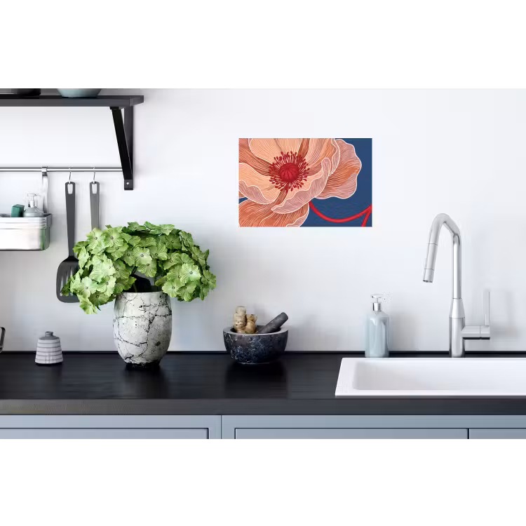 Wandtattoo – Blumen – Modern – Abstrakt - Bloemen - Modern - Abstract Muursticker klein