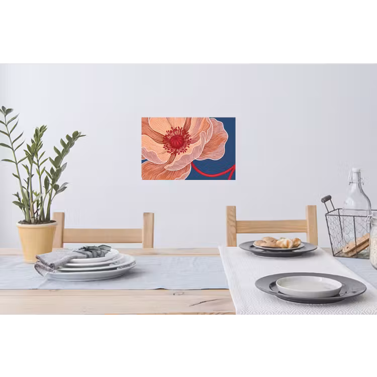 Wandtattoo – Blumen – Modern – Abstrakt - Bloemen - Modern - Abstract Muursticker klein