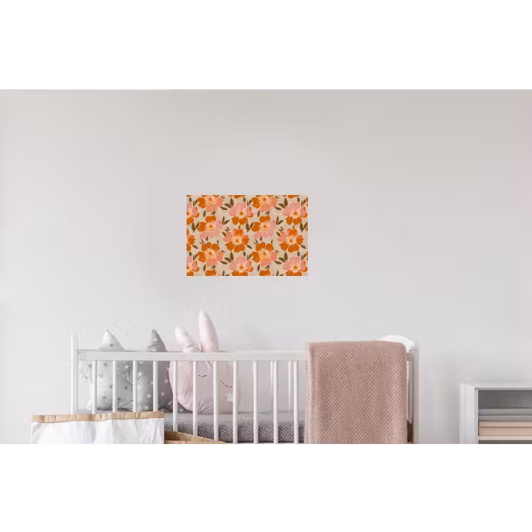 Bloemen - Motief - Retro Muursticker klein 286 -kinderkamer