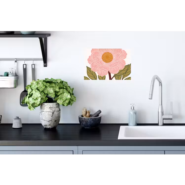 Wandtattoo – Blumen – Rosa – Illustration - Bloemen - Roze - Illustratie Muursticker klein