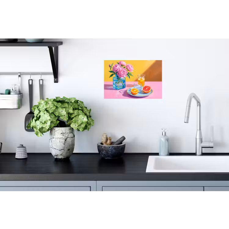 Wandtattoo – Blumen – Rosa – Modern - Bloemen - Roze - Modern Muursticker klein