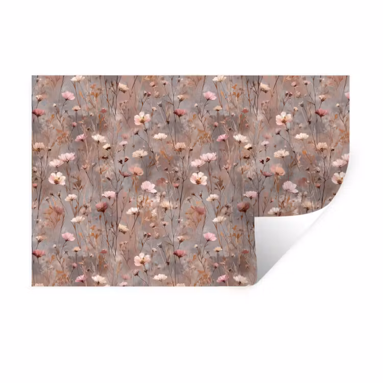 Bloemen - Wild - Pastel Muursticker klein 286 -3d