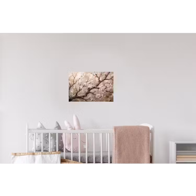 Bloesem - Takken - Schilderij - Beige - Serene Muursticker klein -kinderkamer