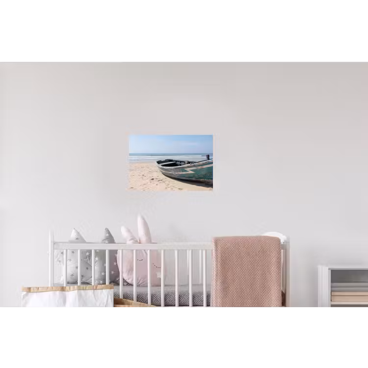 Boot - Zandstrand - Zee Muursticker klein -kinderkamer