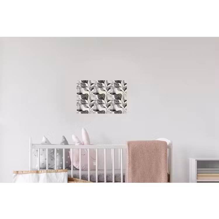 Botanisch - Bladeren - Zwart Muursticker klein 286 -kinderkamer