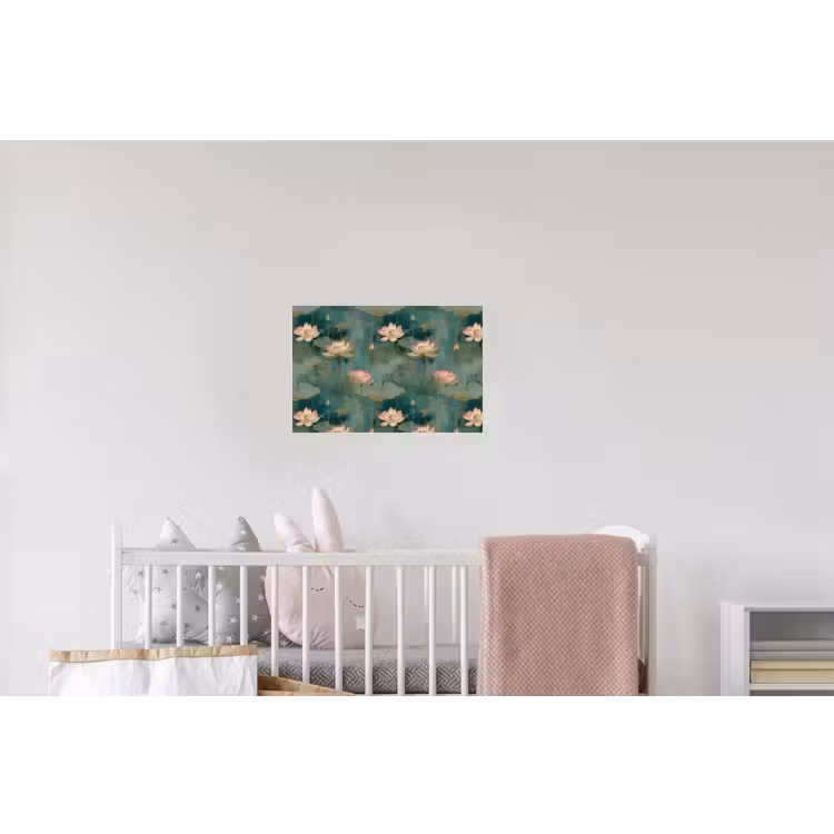 Botanisch - Bloemen - Roze Muursticker klein 286 -kinderkamer