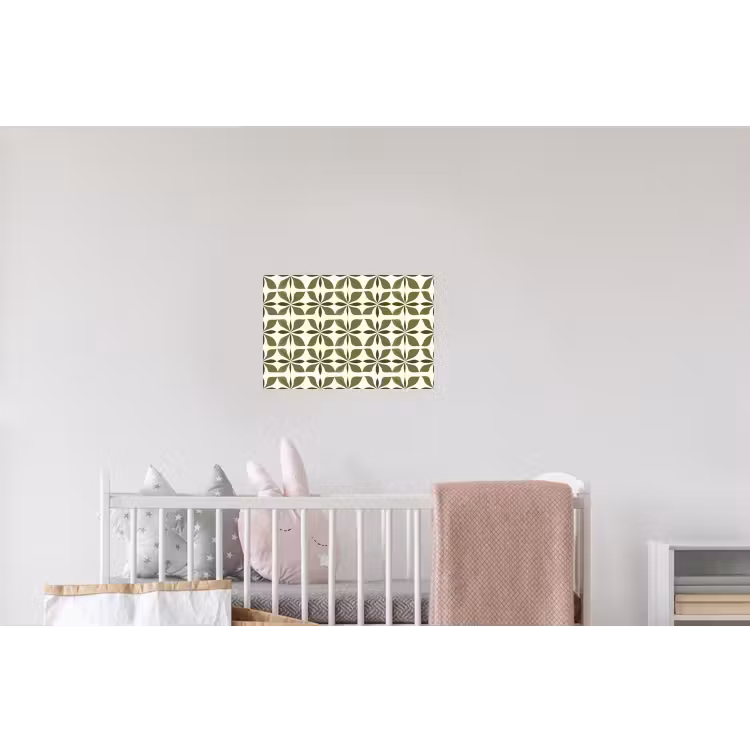 Botanisch - Retro - Groen Muursticker klein 286 -kinderkamer