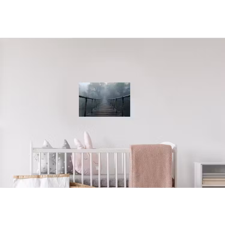 Brug - Jungle - Mist - Natuur Muursticker klein -kinderkamer