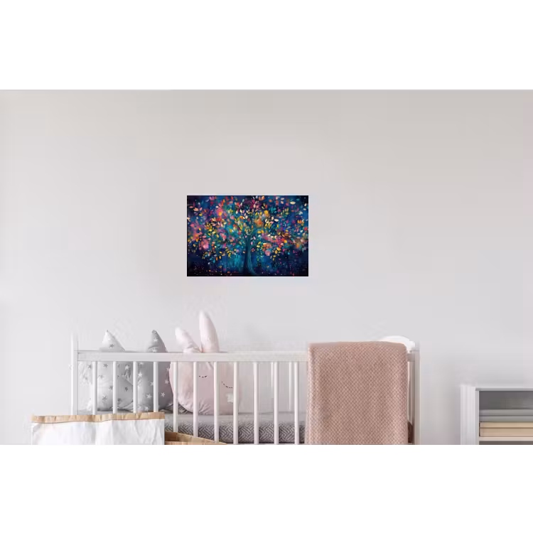Kleurrijk - Boom - Magisch - Abstract Muursticker klein -kinderkamer