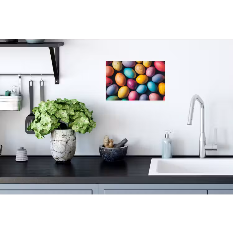 Kleurrijk - Paaseitjes - Spetters Muursticker klein -keuken
