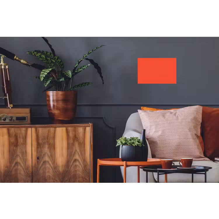 Burnt - Coral - Oranje Muursticker klein 286 -kamerbank