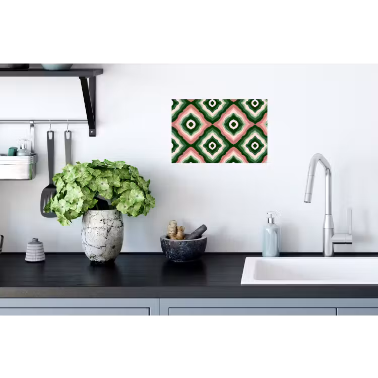 Ontwerp - Organisch - Kleurrijk Muursticker klein 286 -keuken