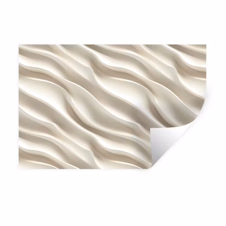 Diagonaal - Golven - Crème Muursticker klein 286 -3d