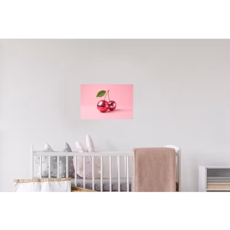 Disco - Kersen - Roze Muursticker klein -kinderkamer