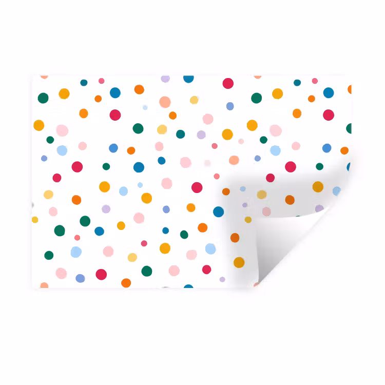 Stippen - Speels - Kleurrijk Muursticker klein 286 -3d
