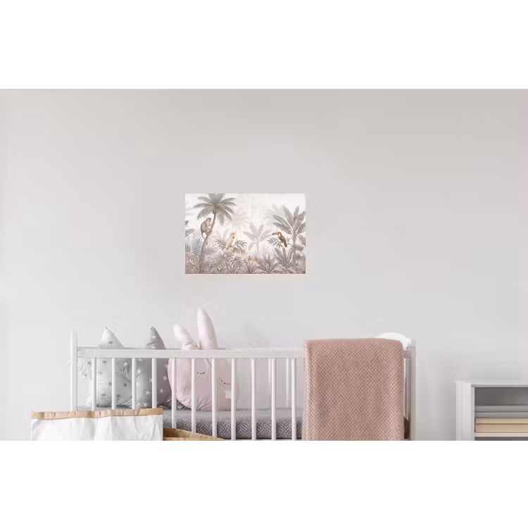 Jungle - Dieren - Palmbomen Muursticker klein -kinderkamer