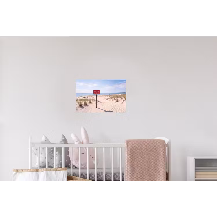 Duin - Bord - Kust - Landschap - Rood Muursticker klein -kinderkamer