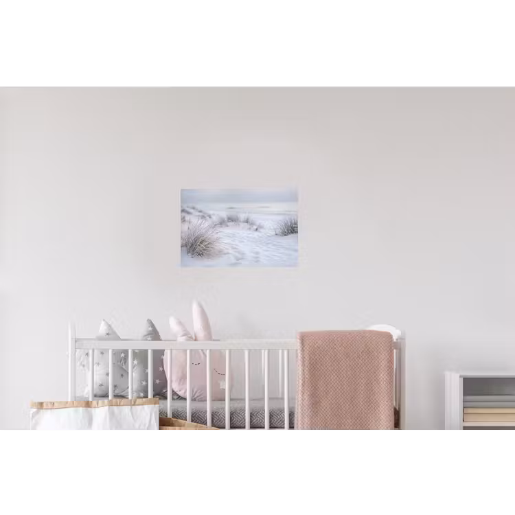 Duinen - Sneeuw - Strand - Winter - Serene Muursticker klein -kinderkamer