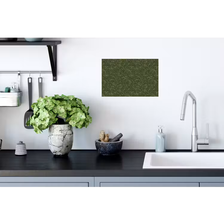 Donker - Groen - Krullend - Botanisch Muursticker klein 286 -keuken