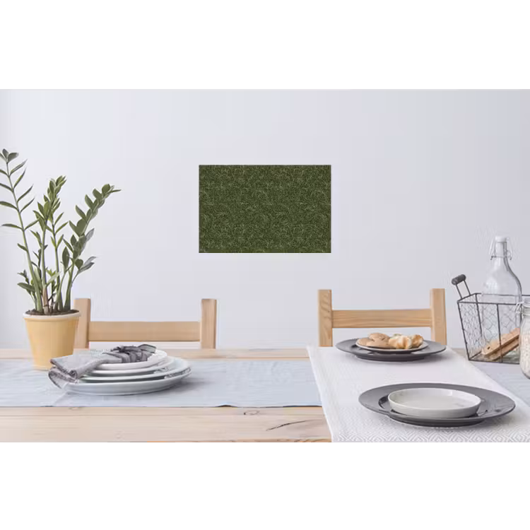 Donker - Groen - Krullend - Botanisch Muursticker klein 286 -eettafel