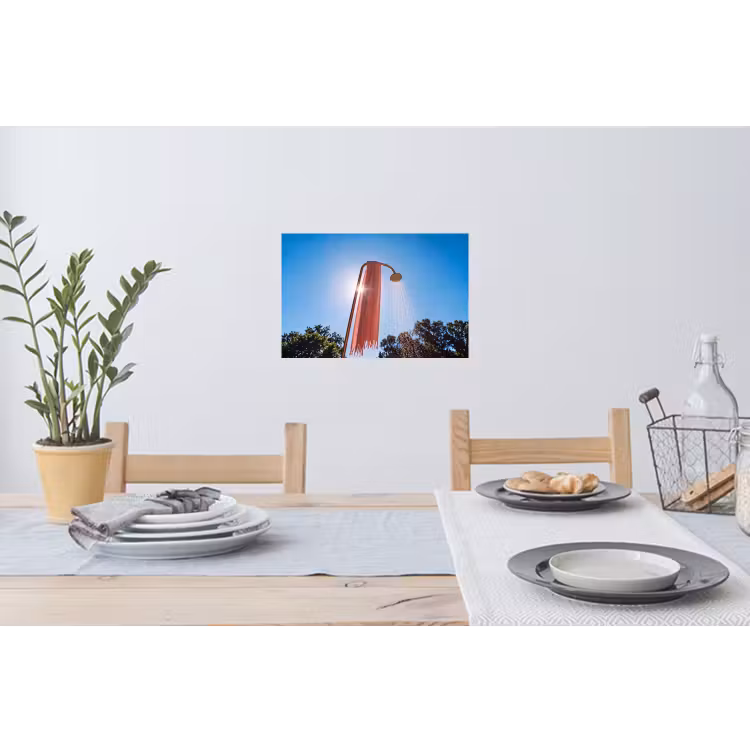 Douche - Water - Zomer - Blauw Muursticker klein -eettafel