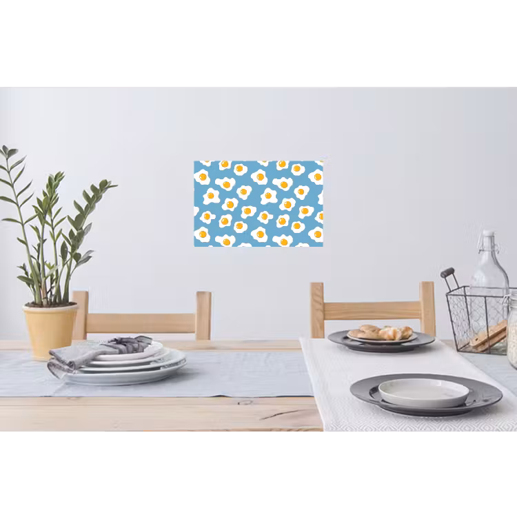 Eieren - Dooiers - Blauw Muursticker klein 286 -eettafel
