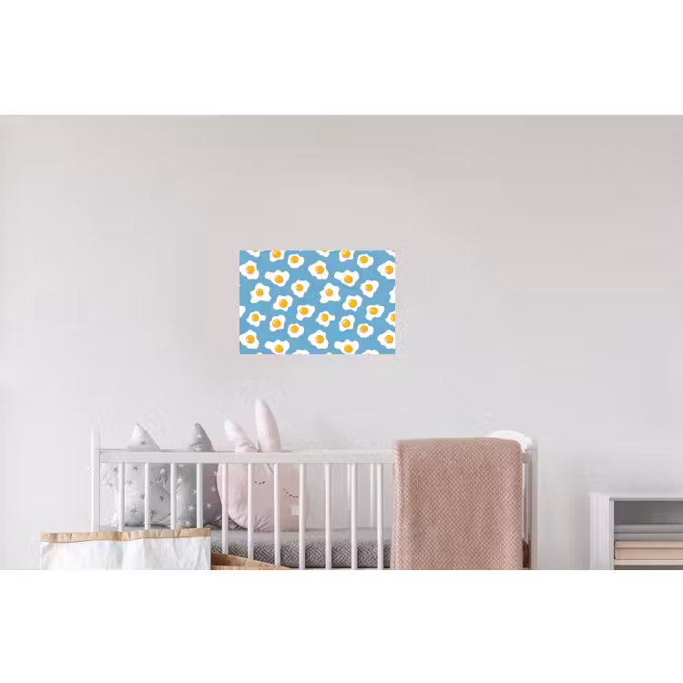 Eieren - Dooiers - Blauw Muursticker klein 286 -kinderkamer