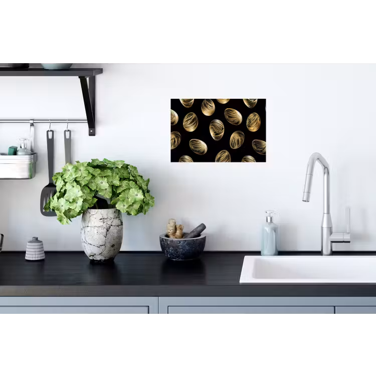 Eieren - Goud - Patroon Muursticker klein -keuken
