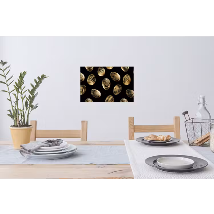 Eieren - Goud - Patroon Muursticker klein -eettafel