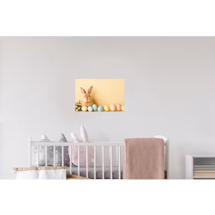 Eieren - Konijn - Pasteltinten Muursticker klein -kinderkamer