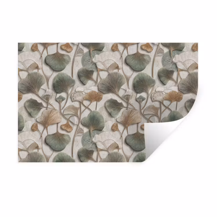 Elegant - Bladeren - Groen Muursticker klein 286 -3d