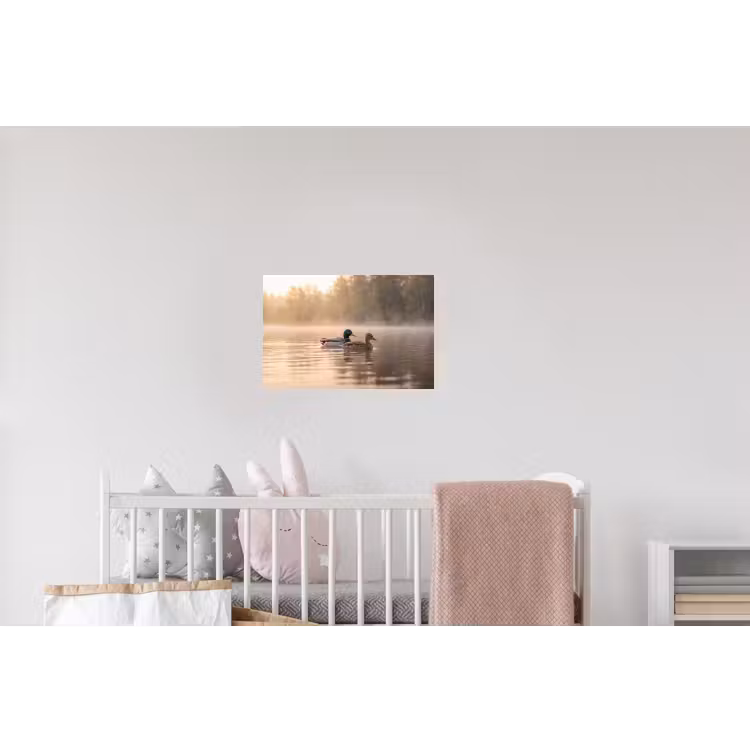 Eenden - Water - Mist - Natuur Muursticker klein -kinderkamer